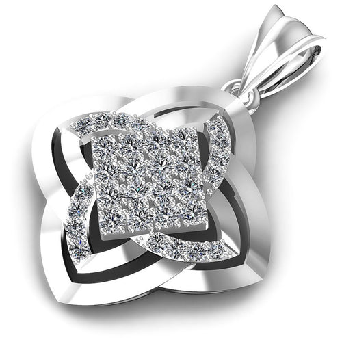 Round Diamonds 0.95CT Fashion Pendant in 14KT Rose Gold