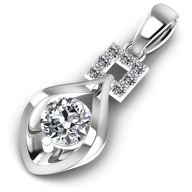 Round Diamonds 0.60CT Fashion Pendant in 14KT Rose Gold