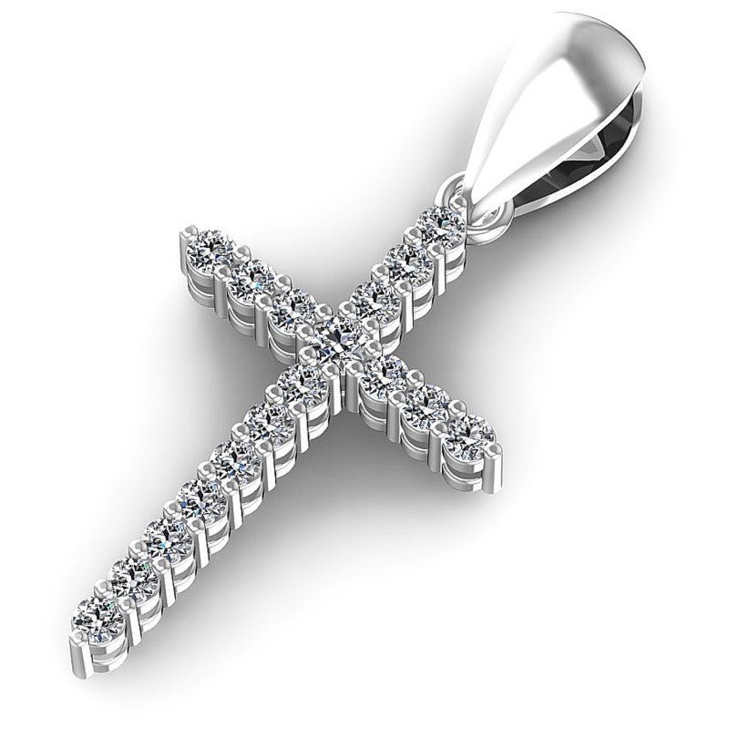 Round Diamonds 0.15CT Religious Pendant in 14KT Rose Gold