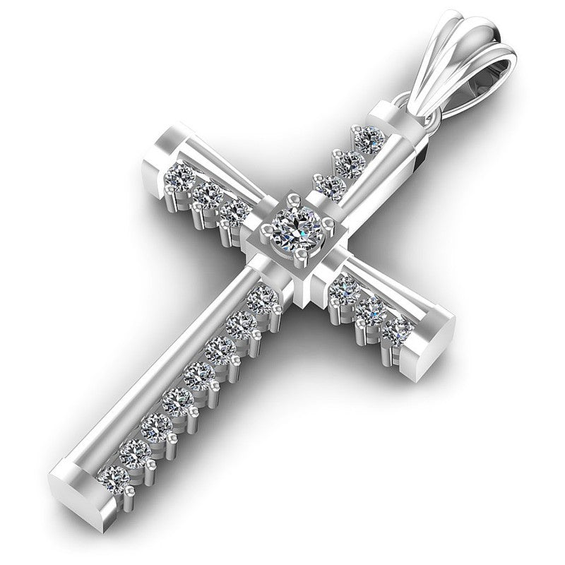 Round Diamonds 0.35CT Religious Pendant in 14KT Rose Gold