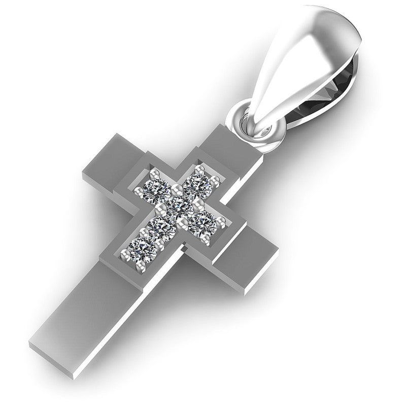 Round Diamonds 0.05CT Religious Pendant in 14KT Rose Gold