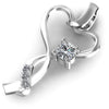 Elegant Round Diamonds 0.35CT Heart Pendant