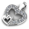 Round Diamonds 0.45CT Heart Pendant in 14KT Rose Gold