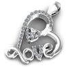 Round and Heart Diamonds 0.65CT Heart Pendant in 14KT Rose Gold
