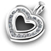 Distinctive Round Diamonds 0.25CT Heart Pendant