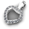 Round Diamonds 0.40CT Heart Pendant in 14KT Rose Gold