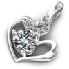 Beautiful Round Diamonds 0.55CT Heart Pendant