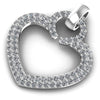Round Diamonds 0.45CT Heart Pendant in 14KT Rose Gold