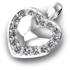 Chic Round Diamonds 0.65CT Heart Pendant
