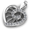 Gorgeous Round Diamonds 0.50CT Heart Pendant