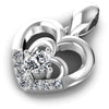 Astonishing Round Diamonds 0.30CT Heart Pendant