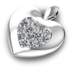 Incredible Round Diamonds 0.45CT Heart Pendant