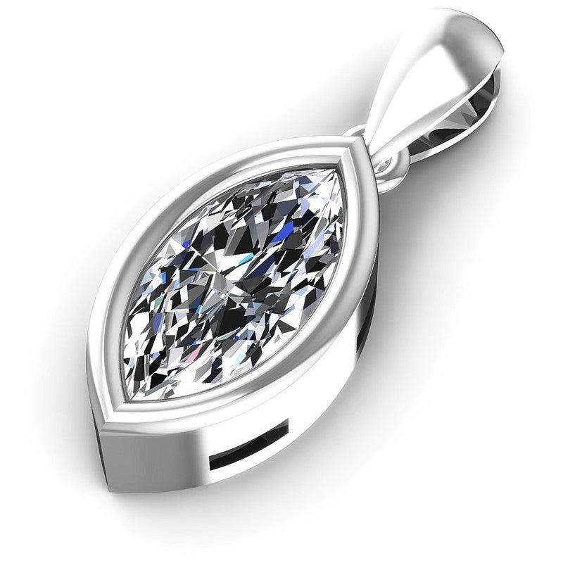 Marquise Diamonds 0.35CT Solitaire Pendant in 14KT Rose Gold