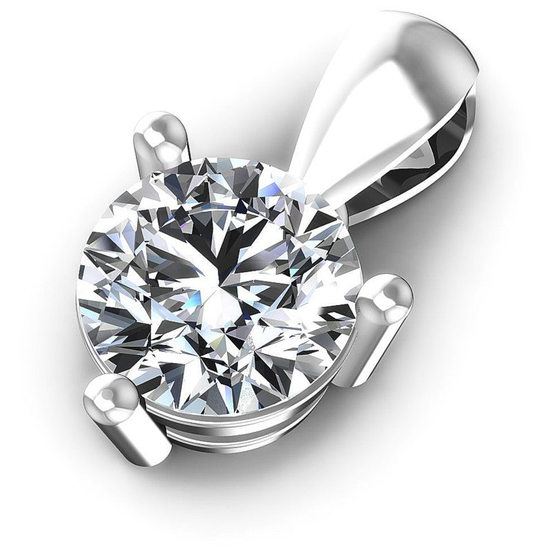 Round Diamonds 0.35CT Solitaire Pendant in 14KT Rose Gold