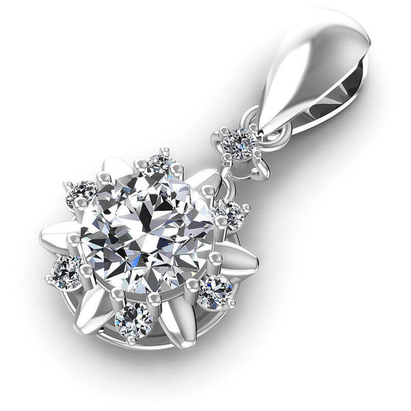 Round Diamonds 1.00CT Fashion Pendant in 14KT Rose Gold