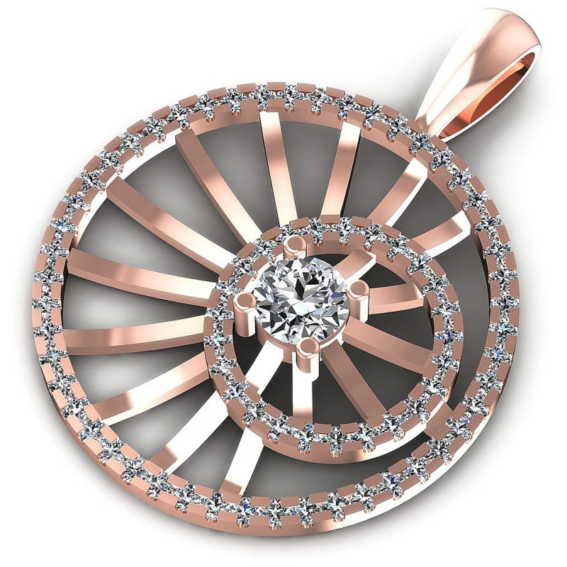 Chic Round Diamonds 1.45CT Fashion Pendant