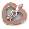 Brilliant Round Diamonds 0.10CT Heart Pendant
