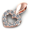 Round Diamonds 0.15CT Heart Pendant in 18KT Rose Gold