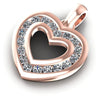 Embellished Round Diamonds 0.20CT Heart Pendant
