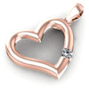 Round Diamonds 0.10CT Heart Pendant in 18KT Rose Gold