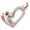 Marquise Diamonds 0.20CT Heart Pendant in 18KT Rose Gold