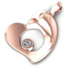 Round Diamonds 0.10CT Heart Pendant in 18KT Rose Gold