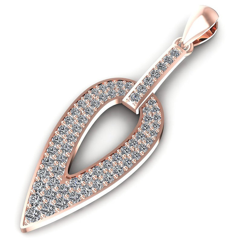 Round Diamonds 0.75CT Fashion Pendant in 18KT Rose Gold