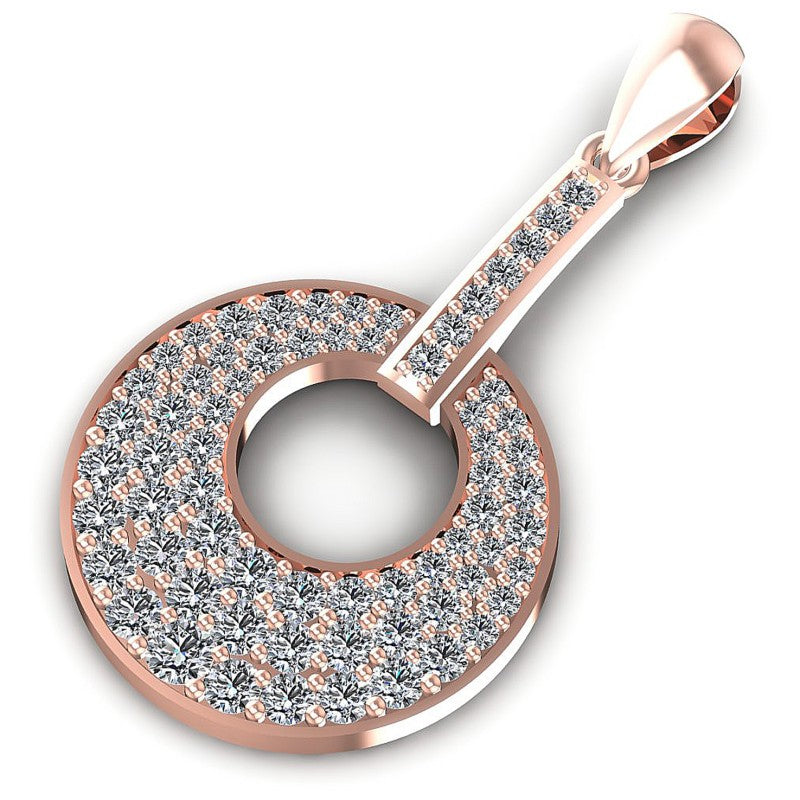 Round Diamonds 0.85CT Fashion Pendant in 18KT Rose Gold