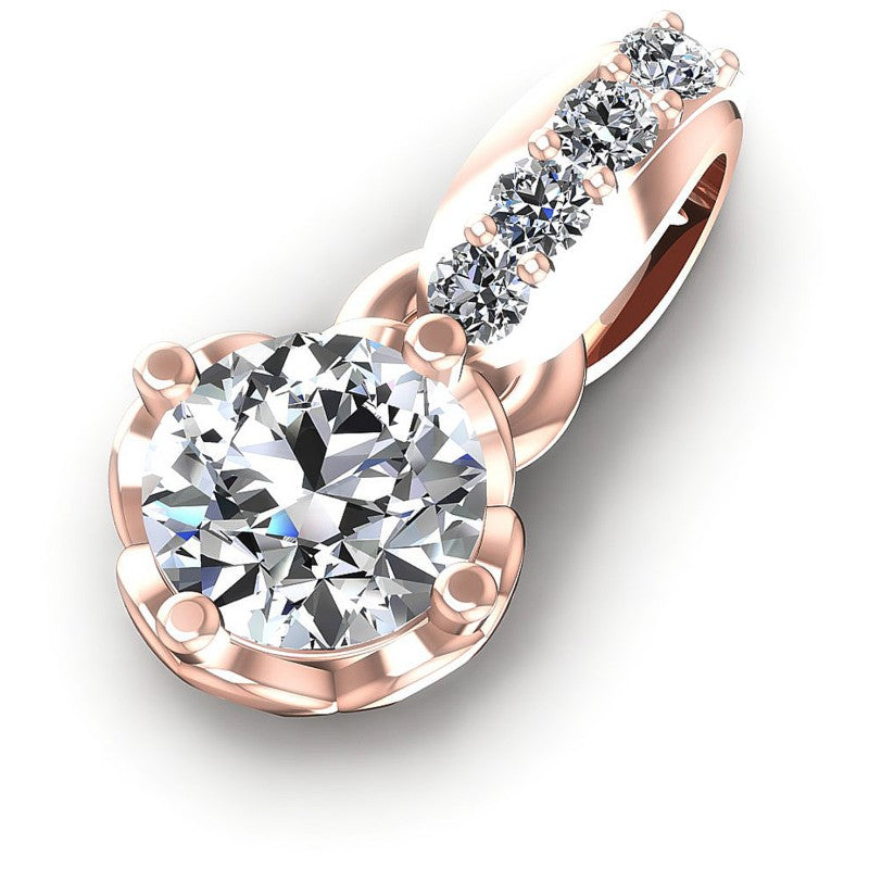 Round Diamonds 0.70CT Fashion Pendant in 18KT Rose Gold