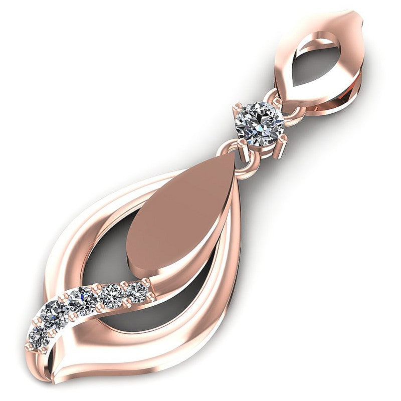 Round Diamonds 0.40CT Fashion Pendant in 18KT Rose Gold