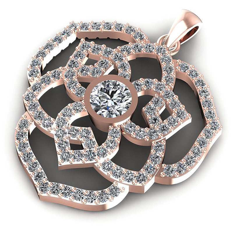 Astonishing Round Diamonds 1.55CT Fashion Pendant