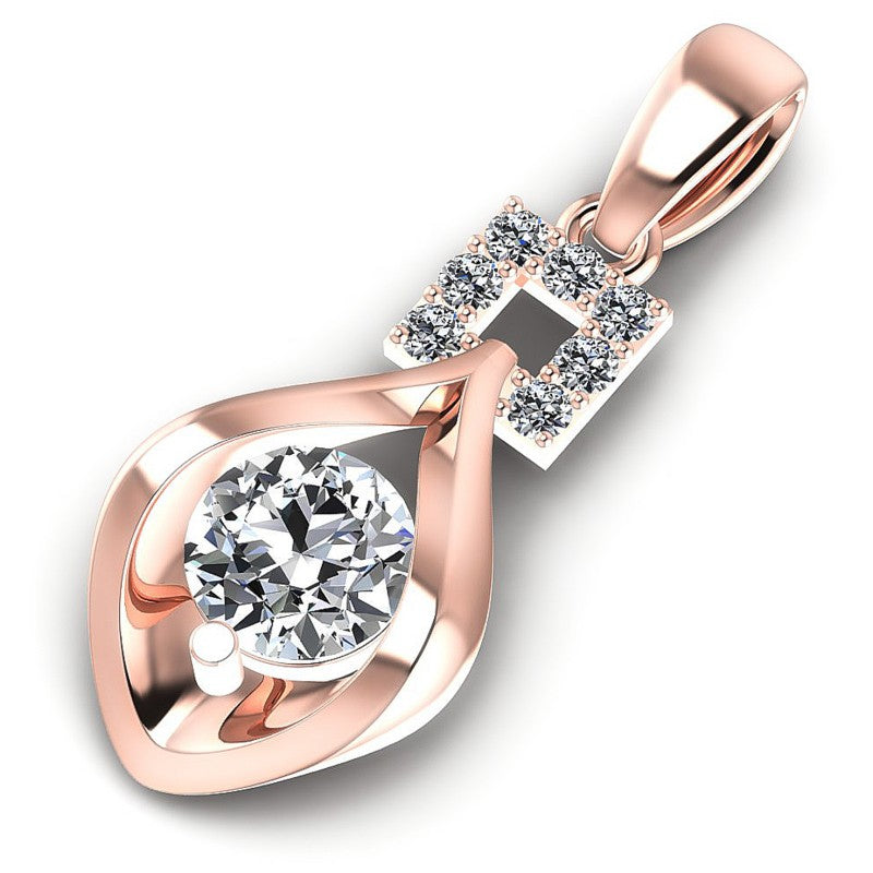 Round Diamonds 0.60CT Fashion Pendant in 18KT Yellow Gold