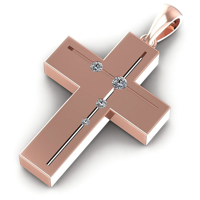 Round Diamonds 0.20CT Religious Pendant in 18KT Rose Gold