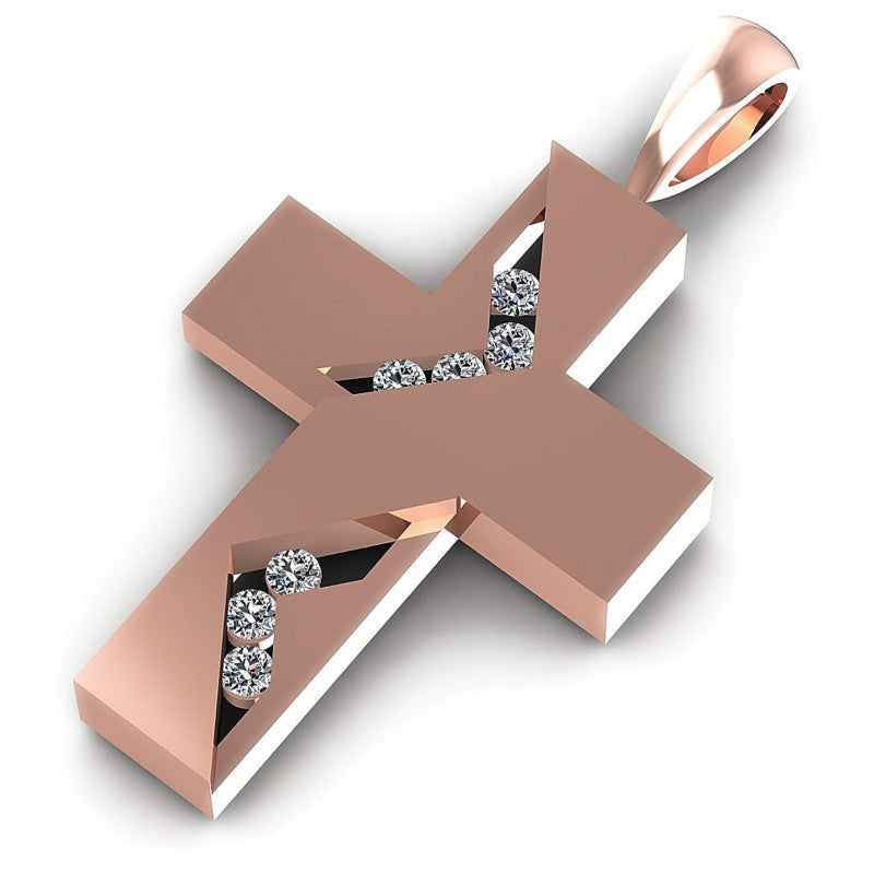 Round Diamonds 0.10CT Religious Pendant in 18KT Rose Gold