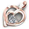 Elegant Heart Diamonds 0.55CT Heart Pendant