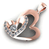 Round Diamonds 0.45CT Heart Pendant in 18KT Rose Gold
