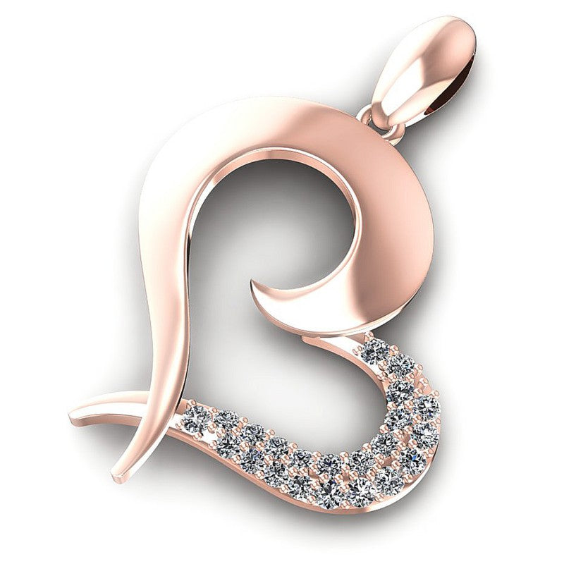 Timeless Round Diamonds 0.20CT Heart Pendant