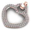 Round Diamonds 0.45CT Heart Pendant in 18KT Rose Gold