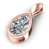 Pear Diamonds 0.35CT Solitaire Pendant in 18KT Rose Gold