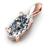Marquise Diamonds 0.35CT Solitaire Pendant in 18KT Rose Gold