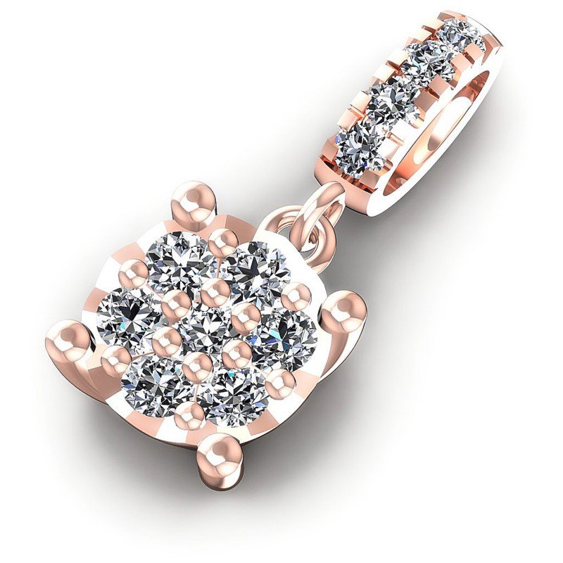 Distinctive Round Diamonds 0.20CT Fashion Pendant