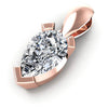 Pear Diamonds 0.35CT Solitaire Pendant in 18KT Rose Gold