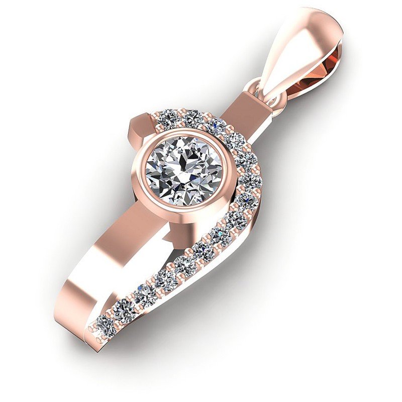 Spectacular Round Diamonds 0.40CT Fashion Pendant