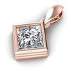 Princess Diamonds 0.35CT Solitaire Pendant in 18KT Rose Gold