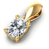 Oval Diamonds 0.35CT Solitaire Pendant in 14KT Rose Gold