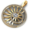 Round Diamonds 1.45CT Fashion Pendant in 14KT Rose Gold