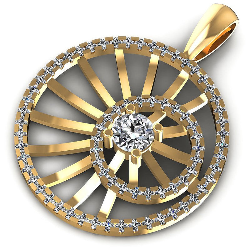 Chic Round Diamonds 1.45CT Fashion Pendant