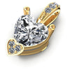 Spectacular Round and Heart Diamonds 0.95CT Heart Pendant