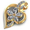 Round and Marquise Diamonds 0.40CT Heart Pendant in 14KT Rose Gold