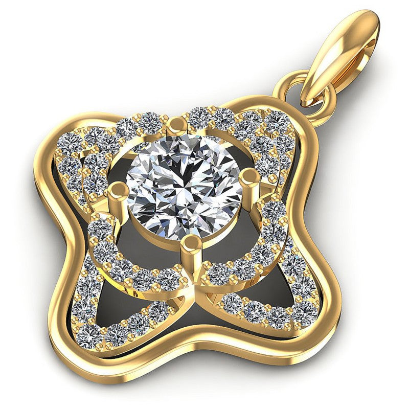 Round Diamonds 1.20CT Fashion Pendant in 14KT Rose Gold